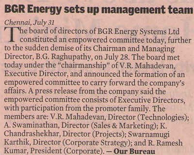 The Hindu Business Line, Dated: 01.08.2013