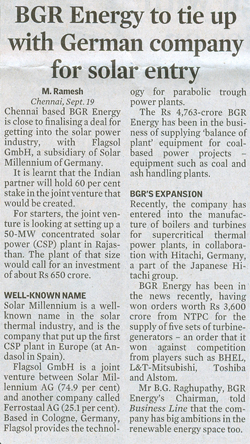 The Hindu Business Line, Dated: 20.09.2011